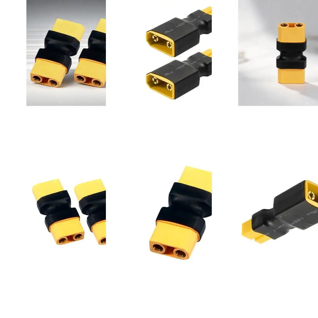 XT90 to XT90 Adapter Connector with Insulated Sleeve for Battery Wire Connection, Compactly XT90 Plug-In Power Routing D2RC