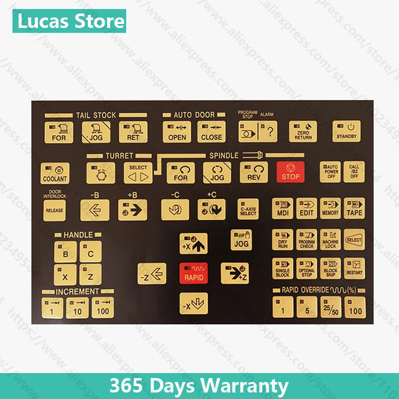 Operating Membrane Overlay for CNC Lathe SKT15 SKT100 E200A