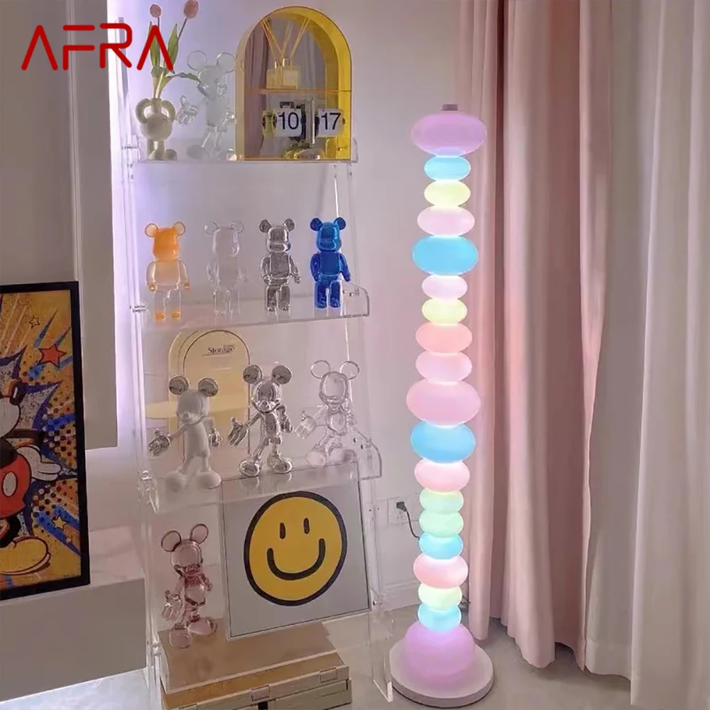 

AFRA Nordic Children Floor Lamp Color Modern Family Iiving Room Bedroom Creativity LED Decorative Atmosphere