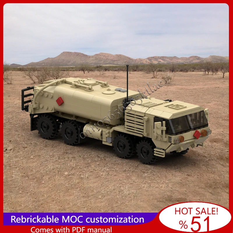 

707 шт. MOC M978 HEMTT, сервировка топлива, расширенная мобильность, модель грузовика, сделай сам, собранные, развивающие, креативные, детские игрушки, рождественские подарки
