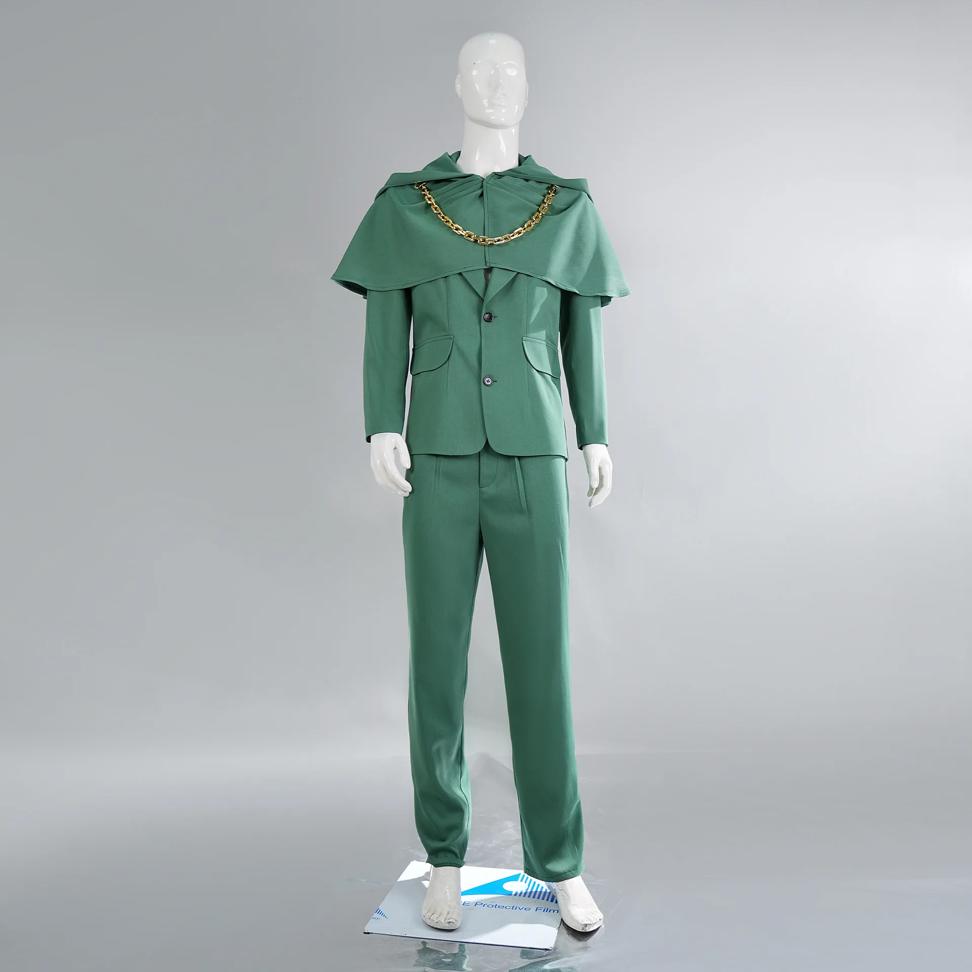 

The villain Doctor Doom Green Cosplay Costumes Movie Character Halloween Masquerade Performance Clothing for Adult Men