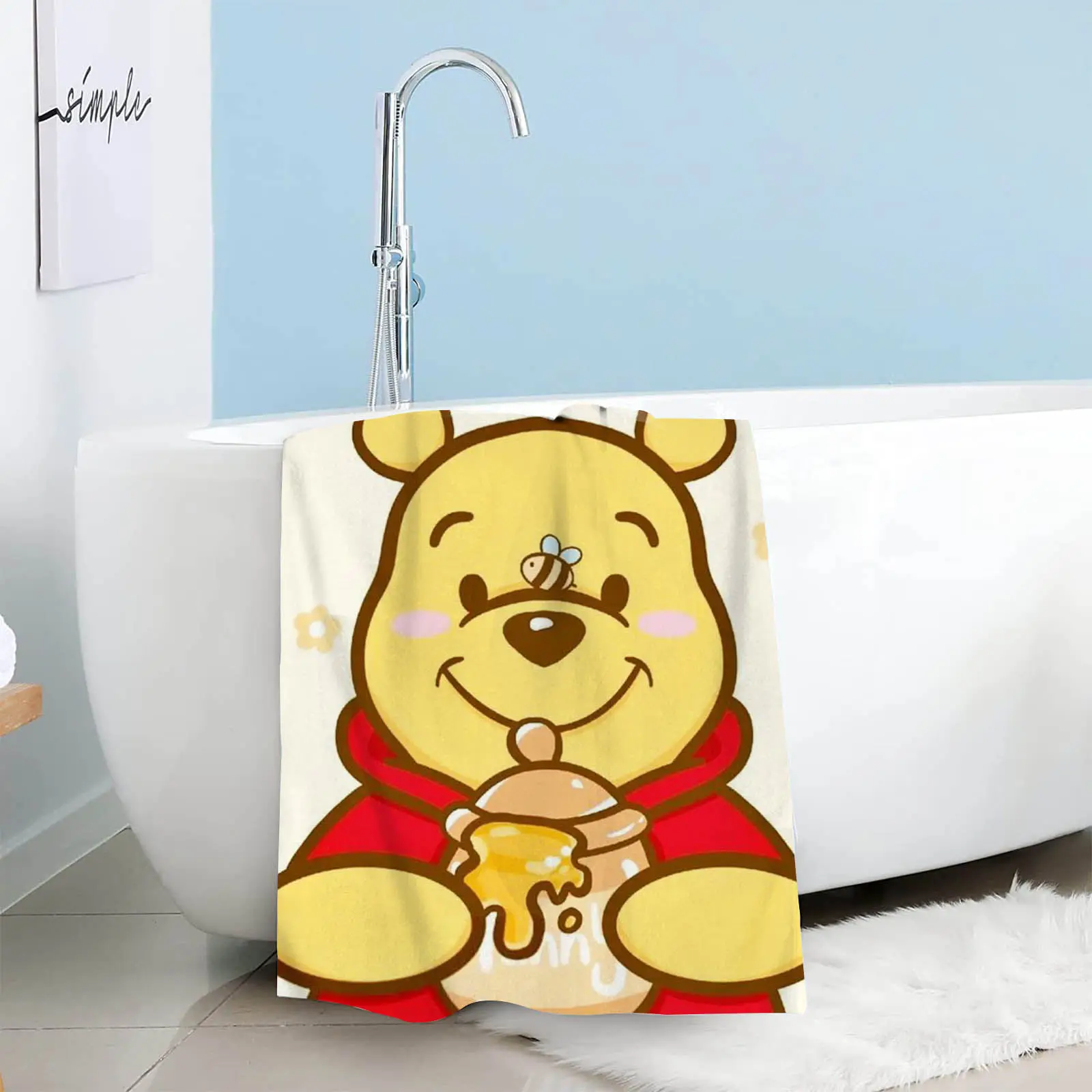 Winnie The Pooh Anime Towel Shower For Women Sauna Towels Bathroom Cotton 100% Beach Travel Bath & Items Home