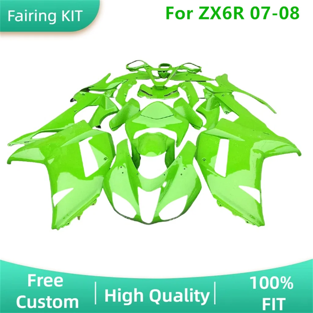

Комплект из АБС-пластика для Kawasaki ZX-6R 636 2007 2008 ZX6R 07 08, комплект обтекателей для мотоциклов, дорожные гонки, ремонт кузова, запасные части
