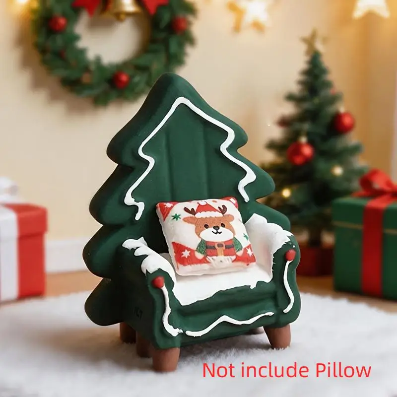 Miniature Christmas Tree-Shaped Chair Model Ornament Christmas Decoration Ornament Christmas Element Gift For Family Friends