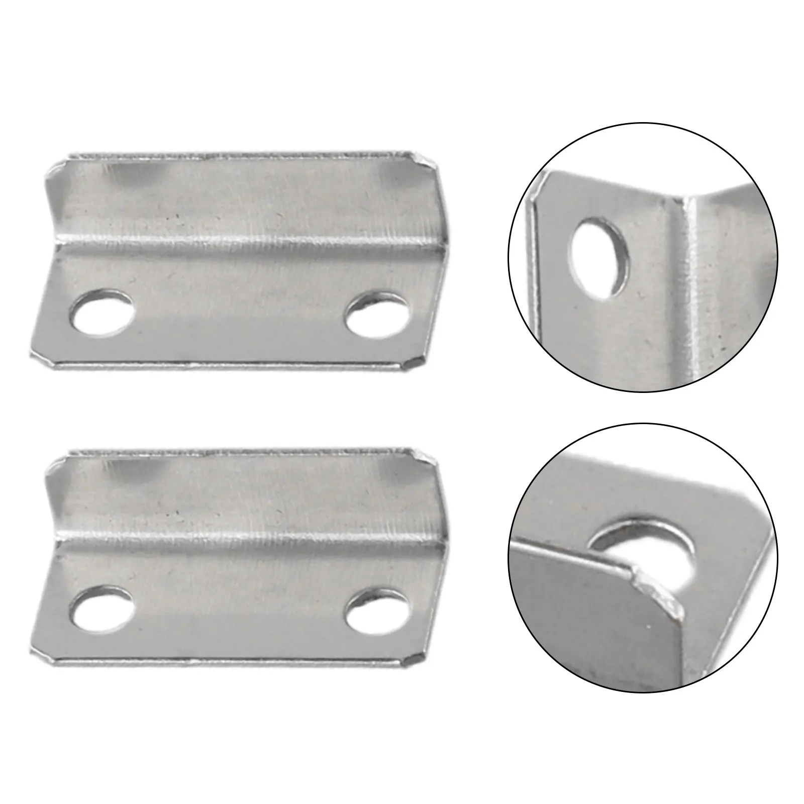 Hardware Drawer Strike Plate 10Pcs Drawer Lock Strike Plate Home/Office Metal Replacement Right Angle Silver Tone