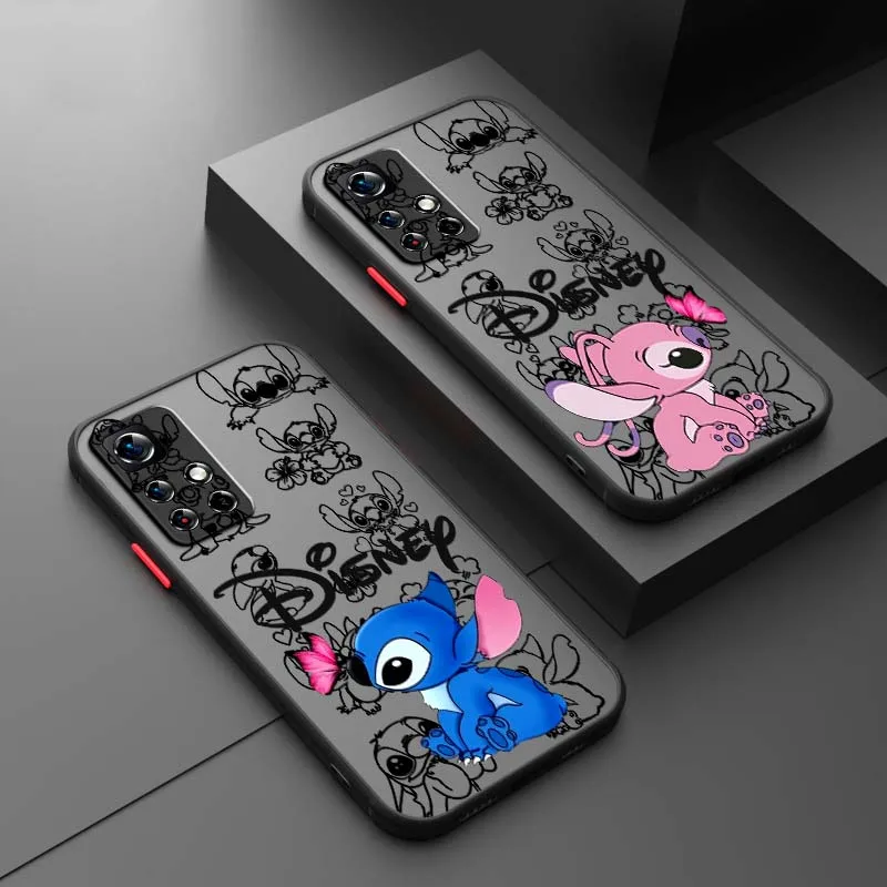 

Stitch Angel Love Couples Phone Case For Xiaomi Redmi 114C 13C 13 12C 11A 10A K70 K60 K50 K40 K30 K20 Frosted Translucent