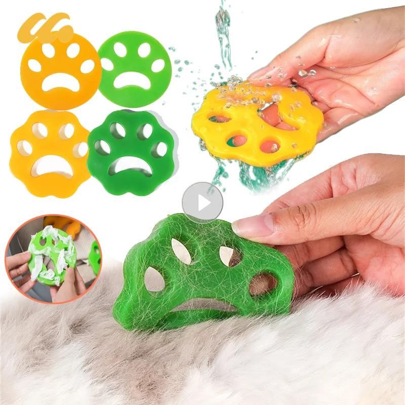 1/2Pcs Pet Hair Remover For Washing Machine Pet Fur Lint Catcher Hair Removal Filter Balls Reusable Cleaning Laundry Accessories