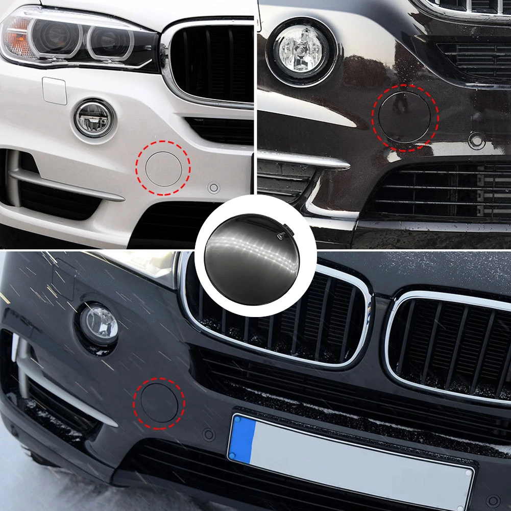 Front Bumper Hole Cover Plastic 51117378591 9x8.8cm For BMW For X5 F15 2014-18 Auto Front Bumper Hole Cover Tow Eye Cap Tow Hook