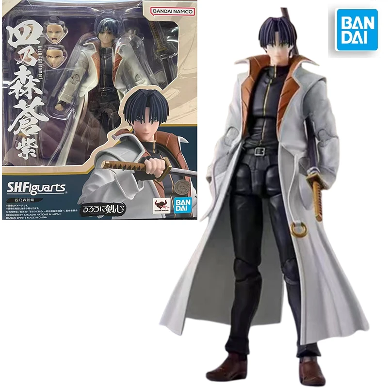 

Bandai натуральная модель Rurouni Kenshin, комплект аниме-фигурок SHF Shinomori aoshi, экшн-фигурка, коллекционная модель, детские игрушки, подарки