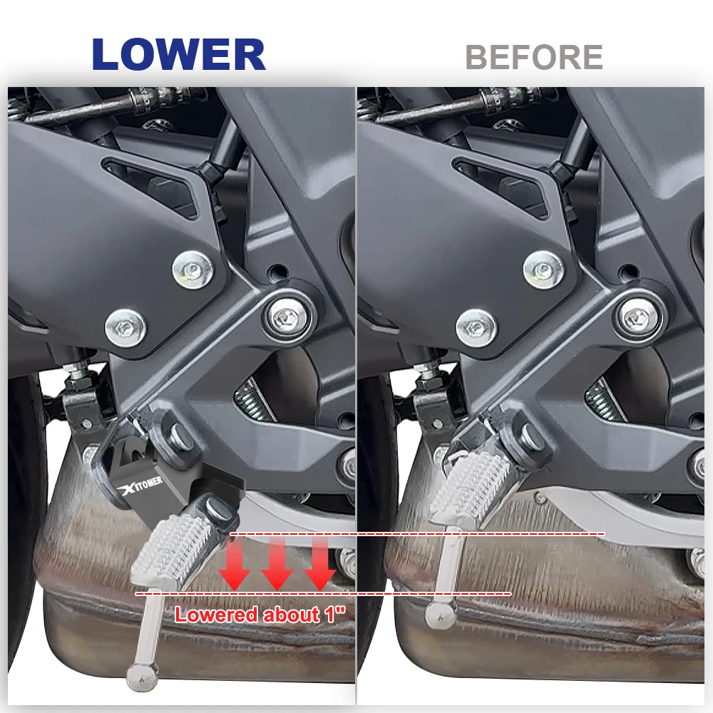 Motorcycle Passenger Foot Rest Fit For Yamaha MT-09 MT-09 SP MT09 2021-2025 XSR900 XSR 900 2022-2024 Foot Peg Lowering Brackets