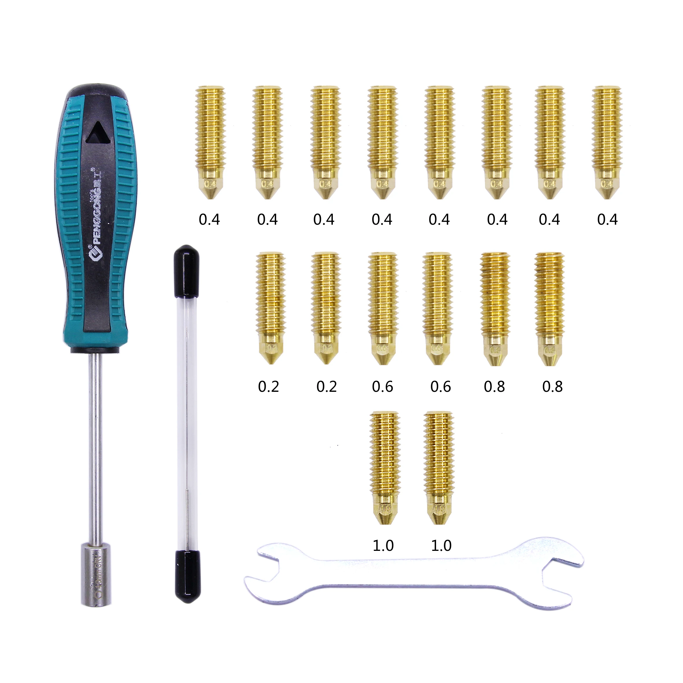 ARTILLERY 3D Printer Brass Nozzle Kit 0.2-1.0mm Compatible with Sidewinder X3/X4 Series High-Quality Replacement Part