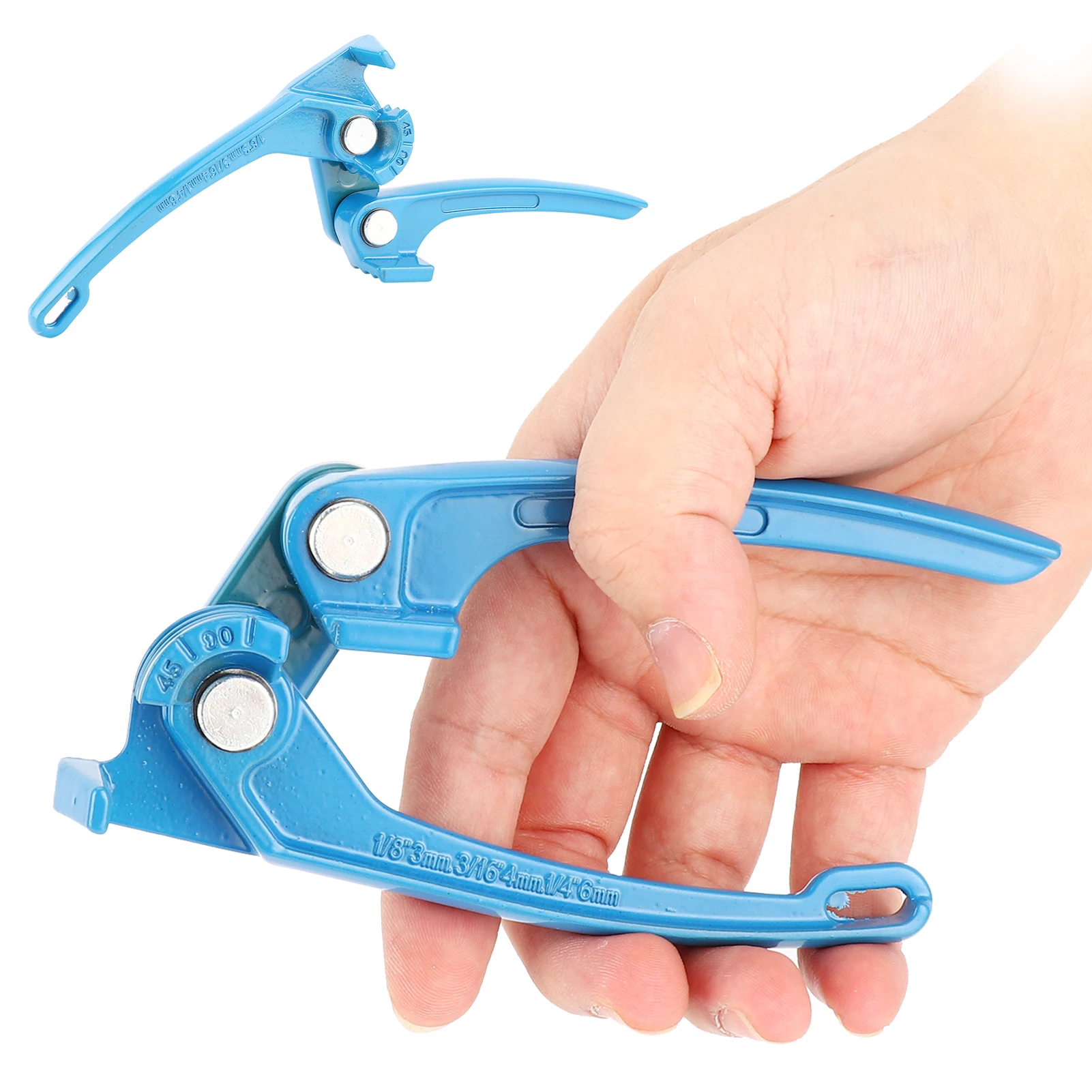 1/8in Tube Bender Pipe Bender 1/8in 3/16in 1/4in Tube Bender Tubing Fuel Brake AC Refrigerant Line Bending Tool Blue Tube Bender
