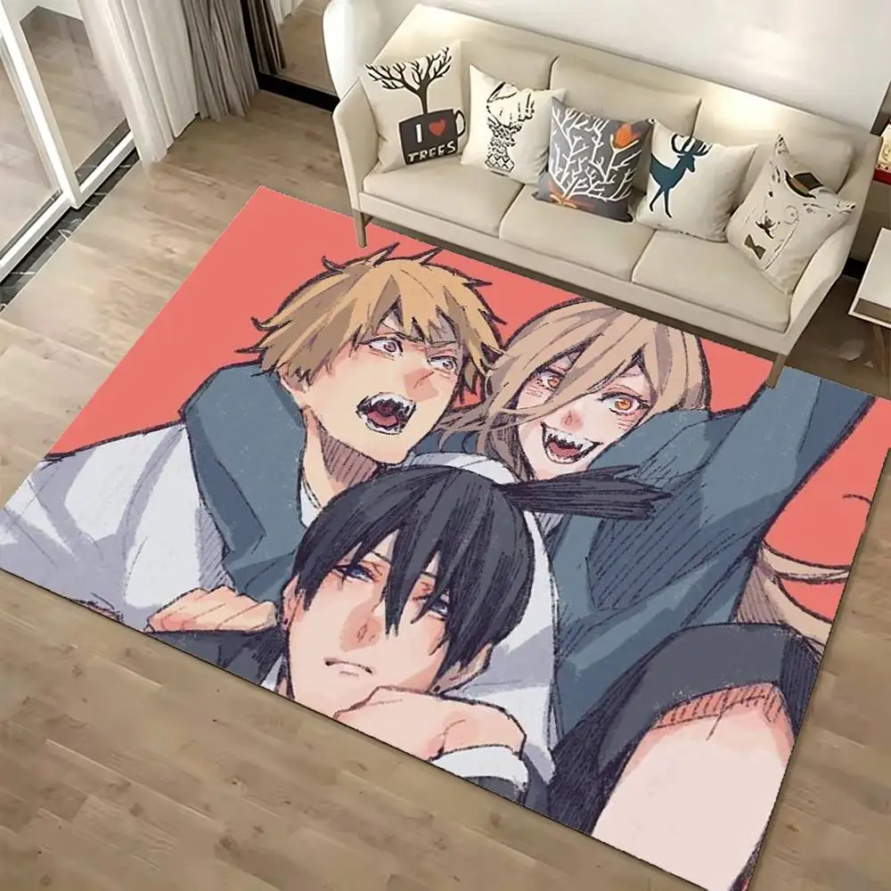 Aki Hayakawa Denji Pochita Floor Mat Bathroom Absorbent Mat Rugs Simple Door Dirt-resistant Mat Home Kitchen Mat