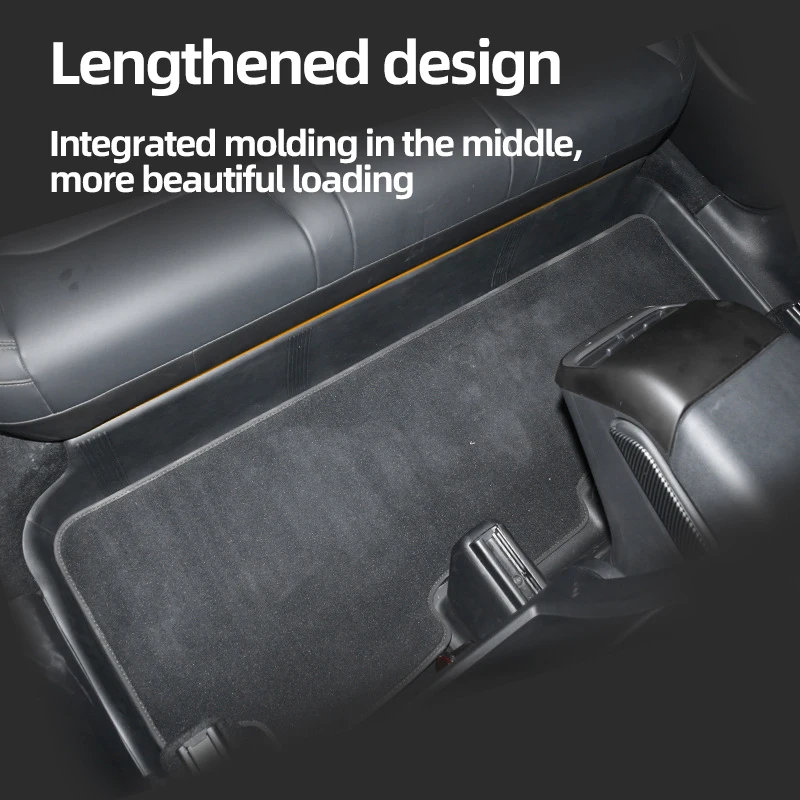 For Tesla Model Y Car Rear seat extension pad Decoration Refit Accessories Anti kick Interior Pad Lengthened full surround Pad