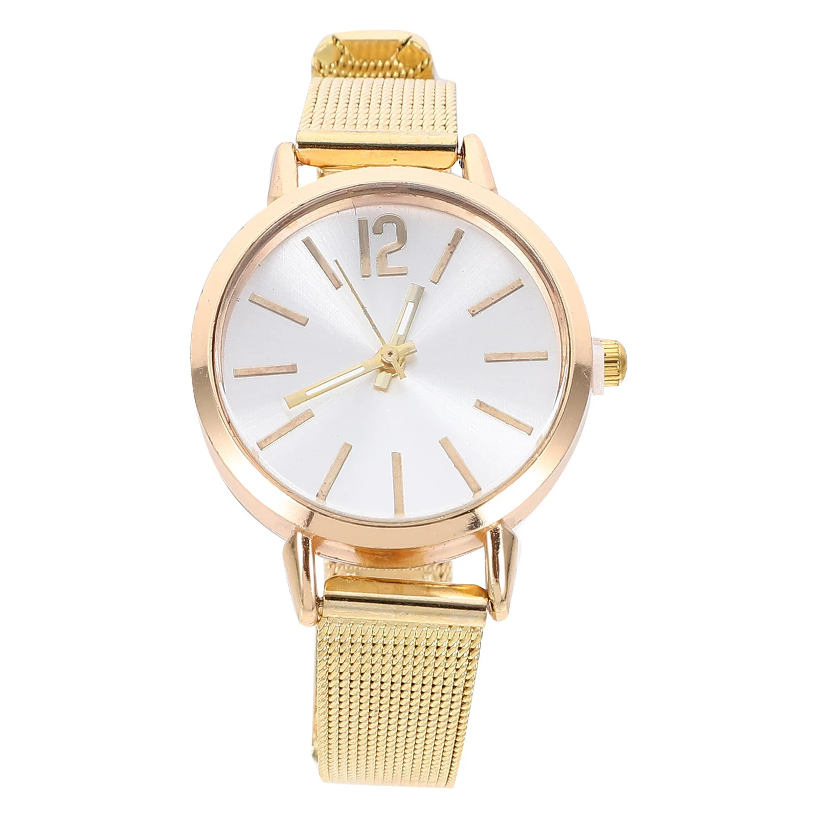 

Women Quartz Watch Golden Mesh Belt Elegant Bracelet Wristwatch For Ladies Fashion Birthday Christmas Gift Waterproof