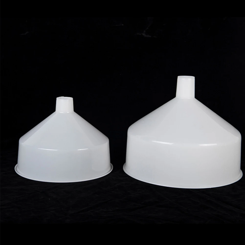 

3pcs Kitchen Funnel Set Large Small Plastic Funnels Oil Liquid Powder Transfer Wide Mouth No Spill Easy Pouring Household Use