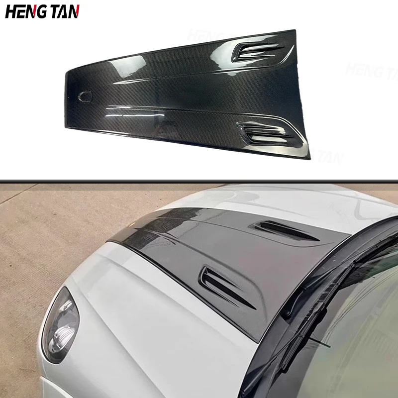 

For Porsche Macan 2014-2018 Carbon Fiber Car Front Bumper Engine Cover Hood Bonnet Vent Parts Upgrade Body kit