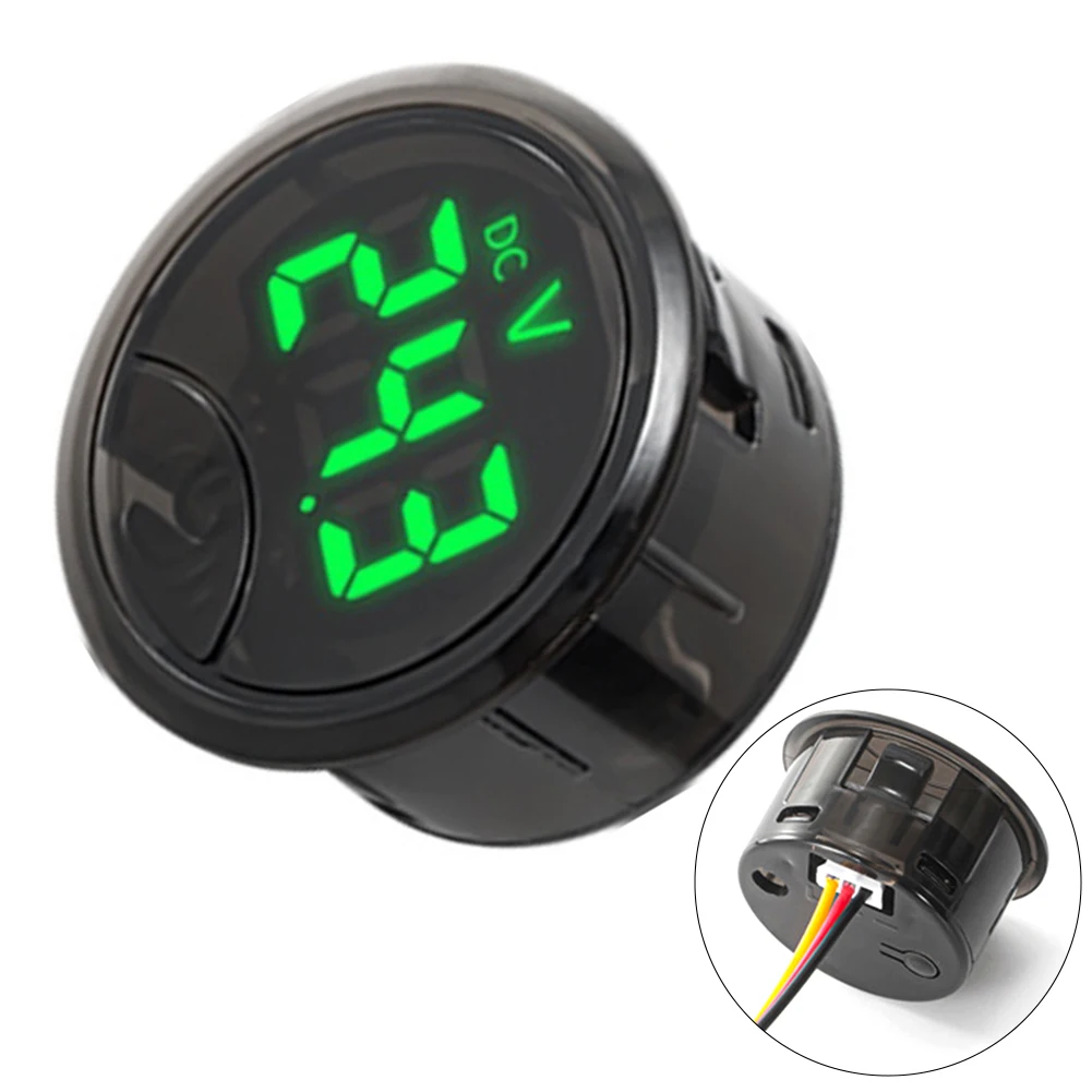 As Shown In The Figure Battery Voltmeter LED Display Meter 3-Digit LED Display Adjustable Lower Limit Convenient Power Control