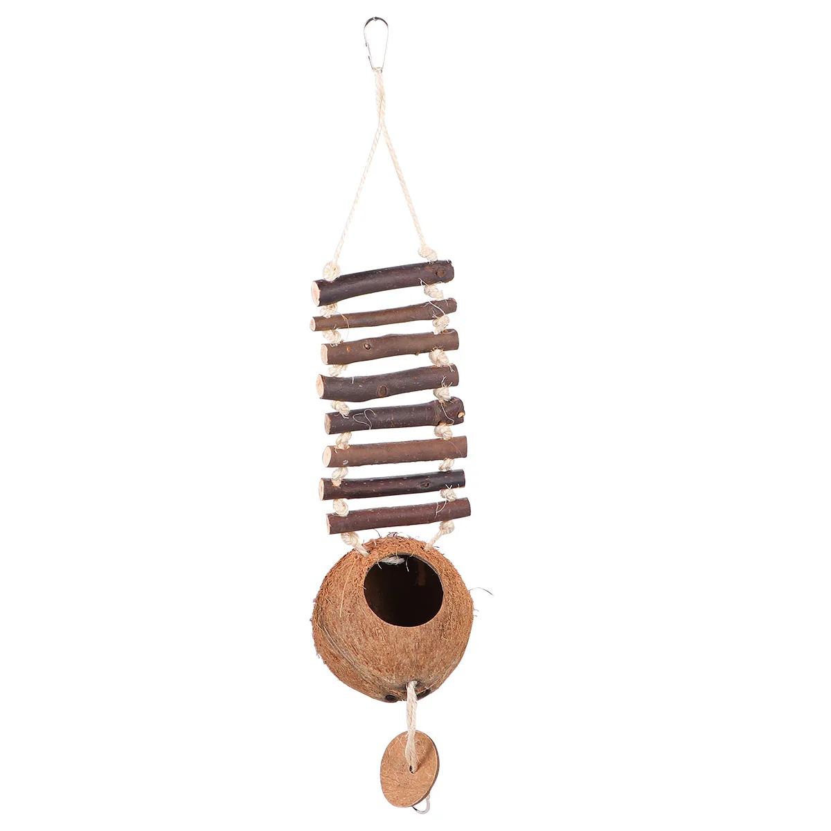 

for Birds Coconut Shell Nest Animal The Bird's Coffee Wooden Pet Hideaway