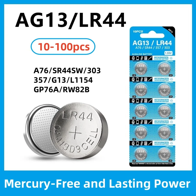 AG13 LR44 A76 357 3…