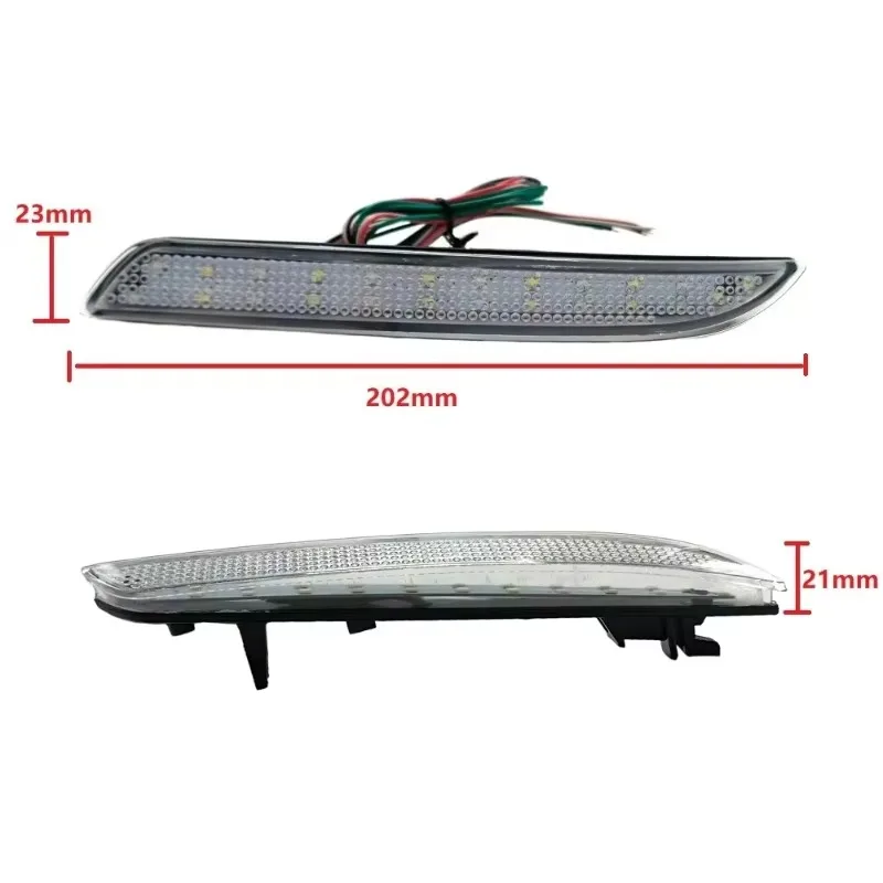 

Poer For 2pcs For Honda JAZZ Fit CRZ CRV Insight Hybrid Acura TSX LED Rear Bumper Reflector Light Fog LampsBrake Stop Signal Lam