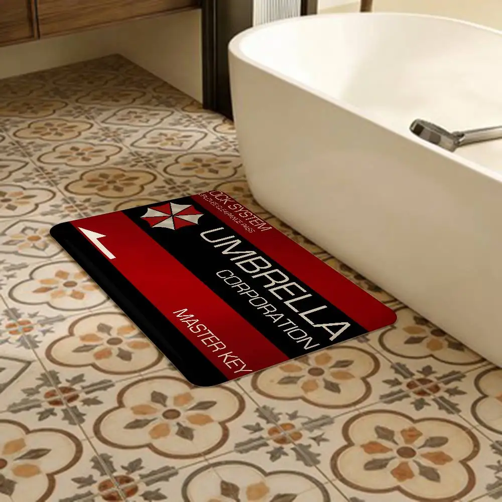 Horror Movie U-Umbrella C-Corporation Door Mat Washable Non-Slip Living Room Sofa Chairs Area Mat Kitchen Doormat Area Rug