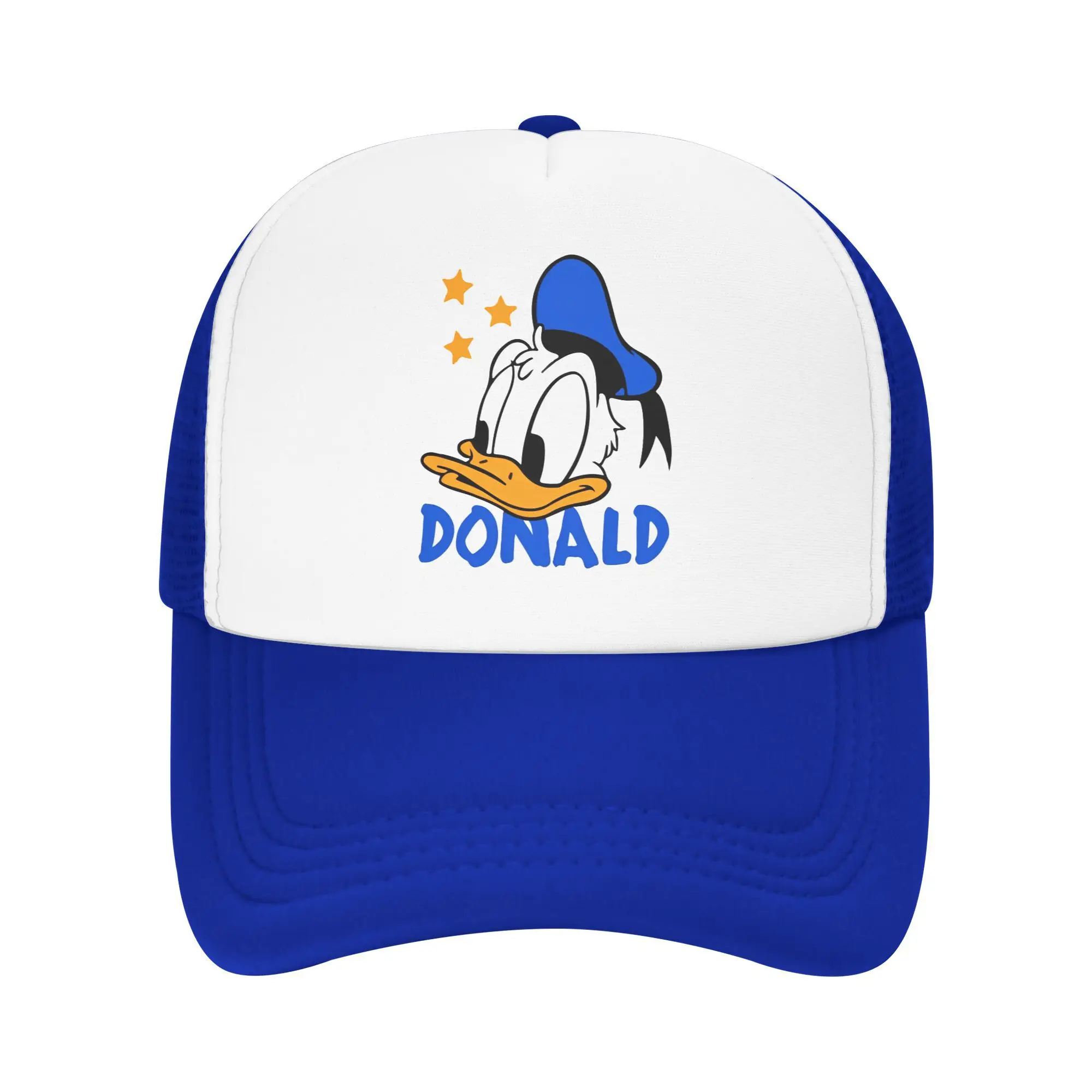 Donald Duck Mesh Trucker Hat Stevige zomer ademende mesh-back zonnekappen verstelbaar voor casual hoofddeksels