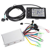 Electric Bike Controller 24V/36V/48V 250W/350W Brushless Controller Kit with LCD Display Panel for Electric Bicycle Scooter