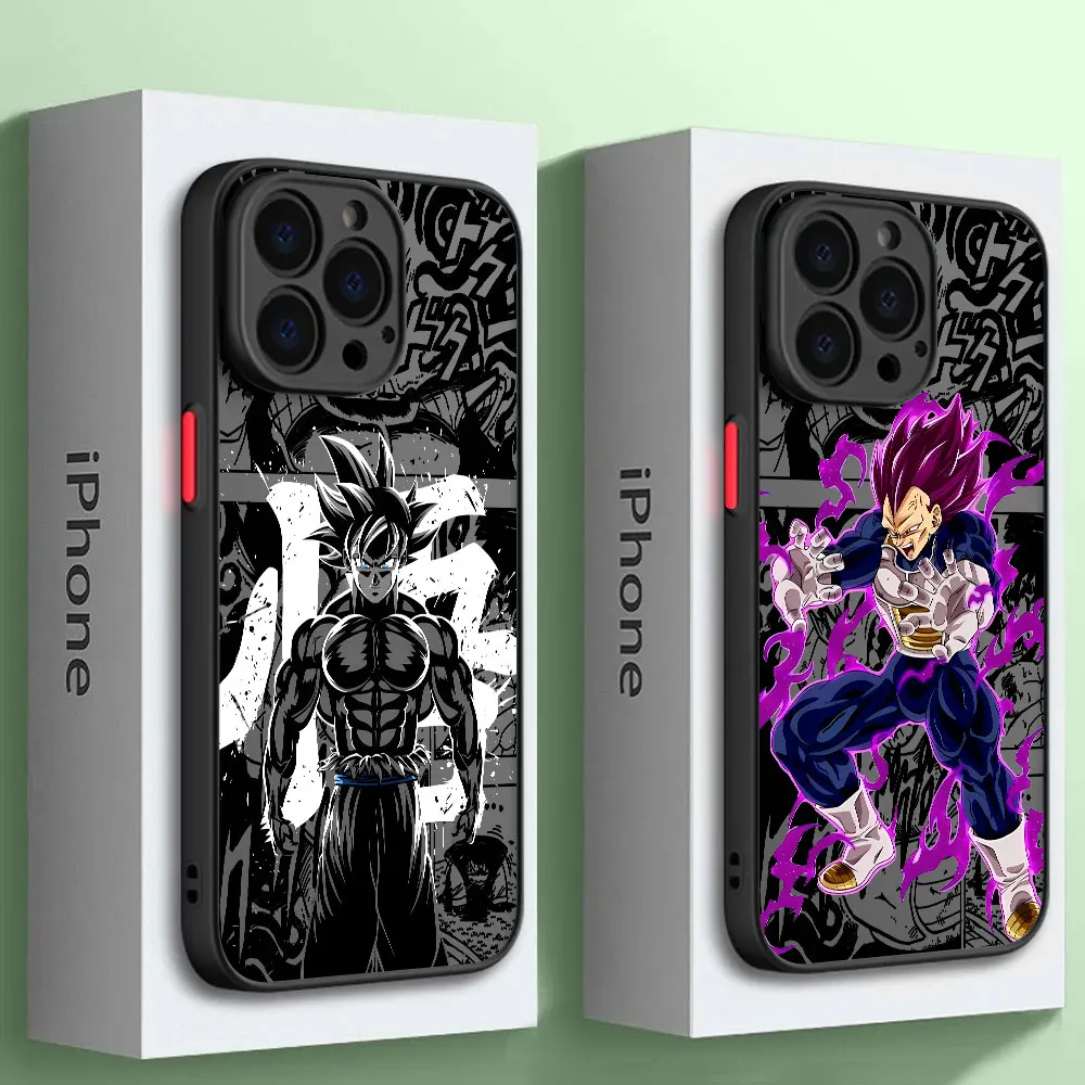 Phone Case For iPhone 16 15 14 13 12 11 Mini Pro Max X XR XSMax 8 Plus Matte Anime D-Dragons Balls Gokus Transparent Back Cover