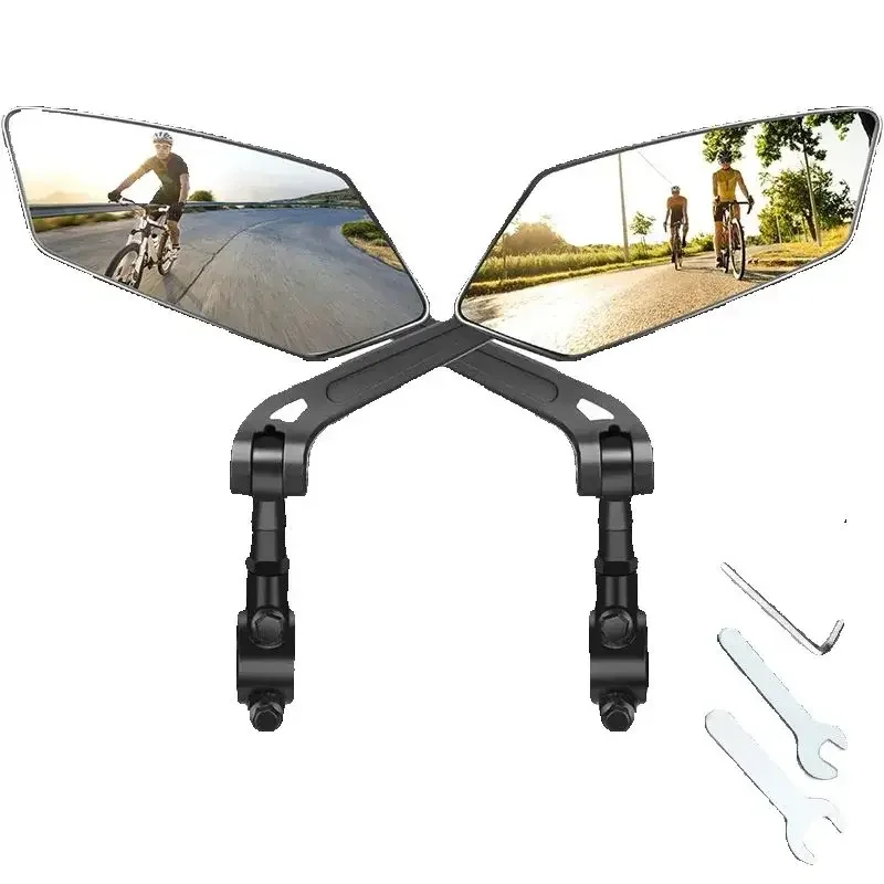 AliExpress 1pcs/2pcs HD Wide Angle Bike Rearview Mirrors - 360° Adjustable, Fit for Electric Scooters, Ebikes, Motorcycles & Mountain Bikes