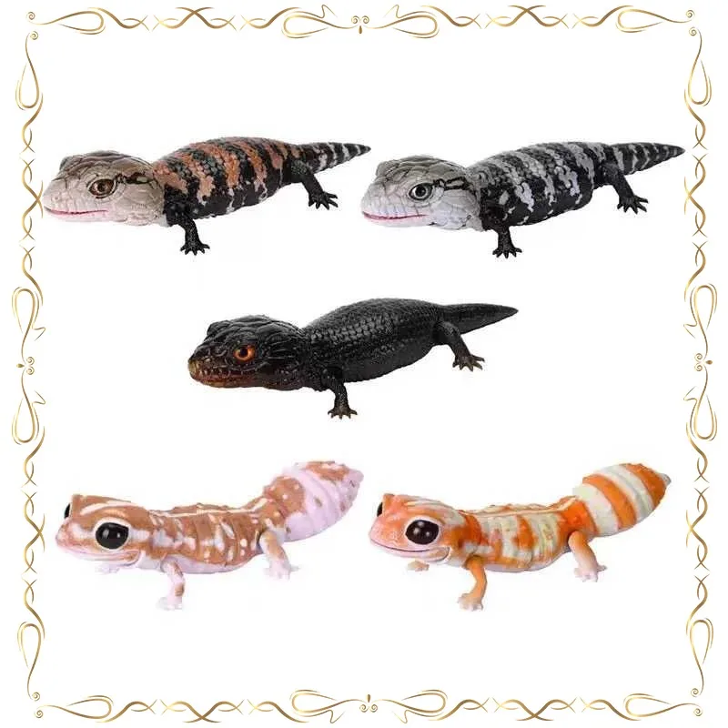 

Gashapon Tiliqua Scincoides Keepsake Collection Ornament Active Joint Action Figure Model Toys