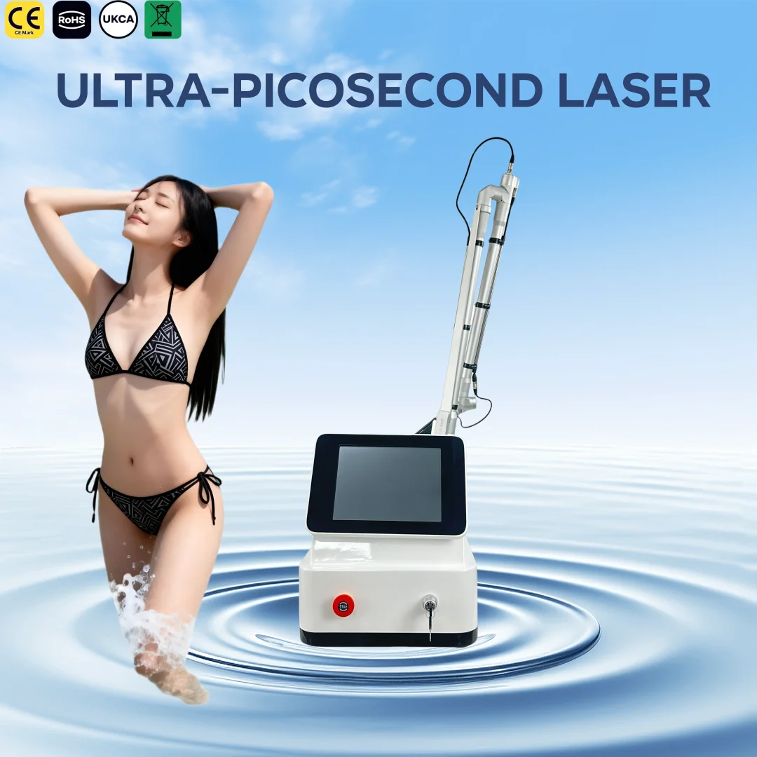 Laser ultra-picoseconde 4 longueurs d'onde 450ps pour le rajeunissement de la peau, l'élimination des tatouages, la pigmentation, les cicatrices d'acné, utilisation en salon et en clinique EC