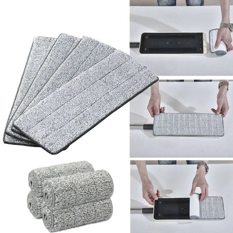 1/2/5/10 pcs Floor Cleaning Supplies Mop Cloth Replacement Microfiber Washable Spray Dust Mop Household Mop Head Cleaning Pad