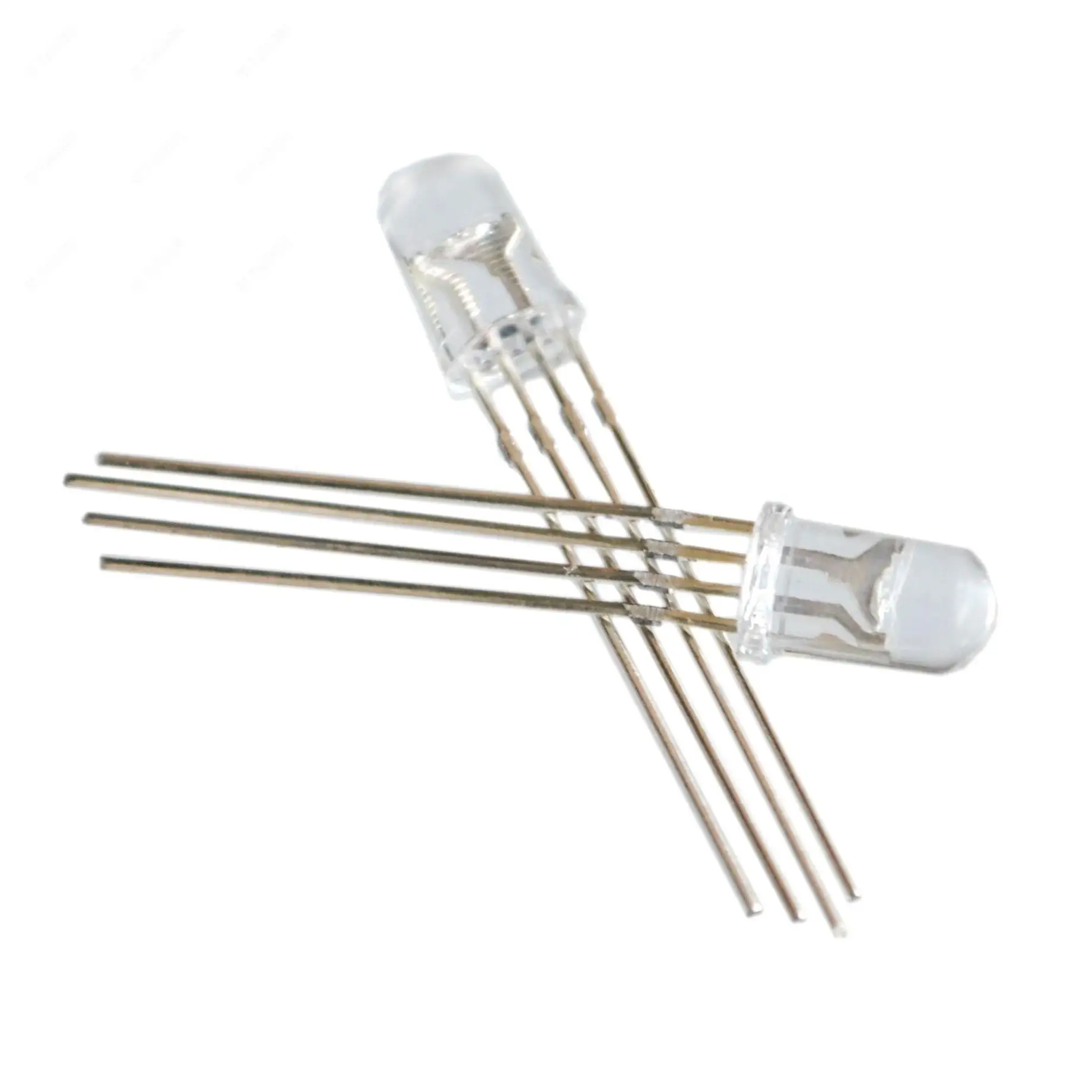 10pcs 5mm RGB LED Common Cathode Tri-Color Emitting Diodes f5 RGB Diffused