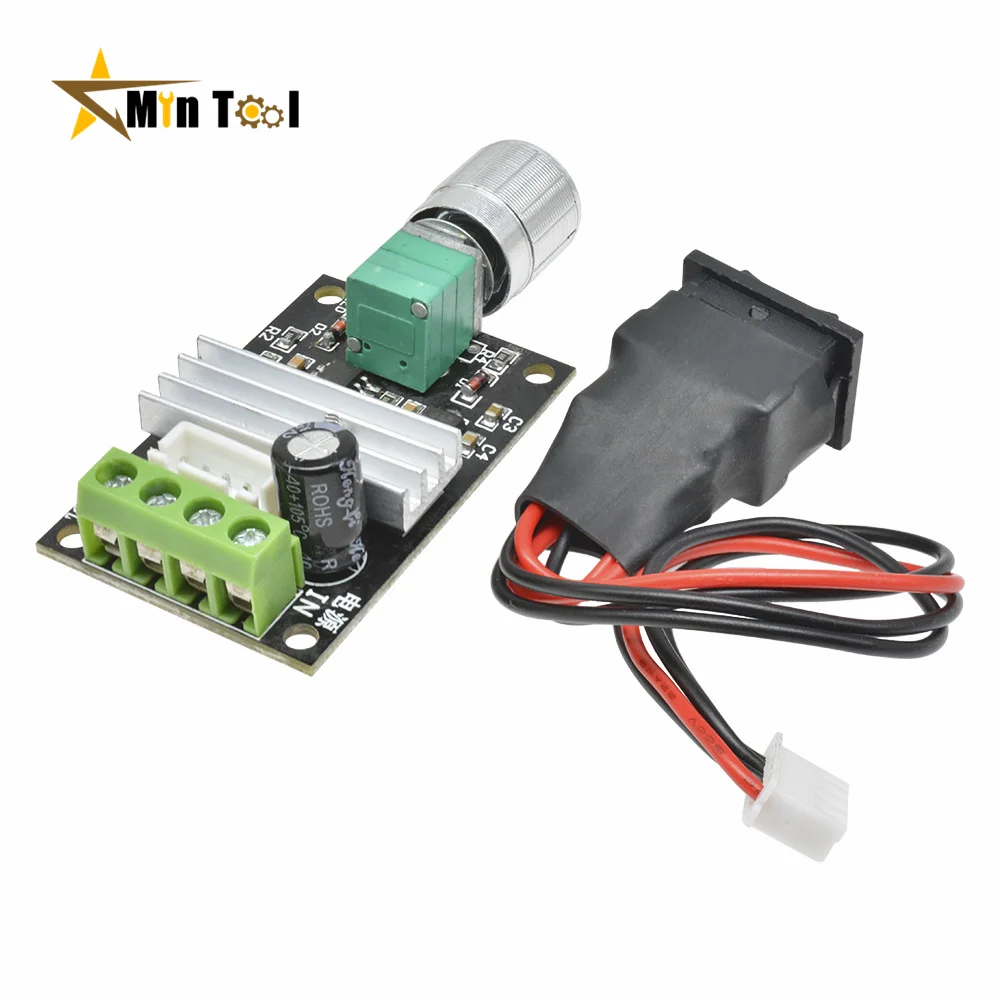 DC 6V 12V 24V 28V 3A 80W Motor Speed Controller PWM Speed Adjustable Reversible Switch DC Motor Driver Power Supply