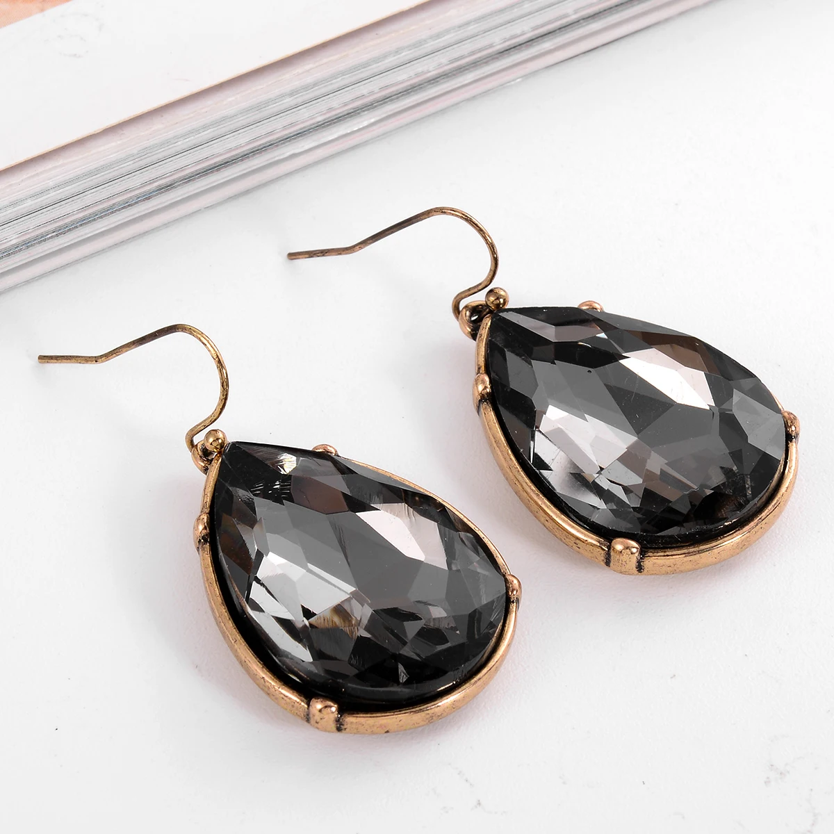 Classic Vintage Tear Drop Rhinestones Earrings for Women Daily Wear 99cents Items