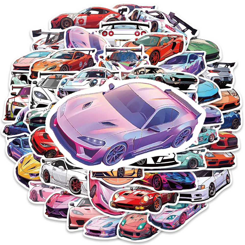 

10/30/50pcs JDM Retrofit Racing Car Stickers Cartoon Graffiti Decals for Guitar Skateboard Laptop Cool Supercar Sticker DIY Toys