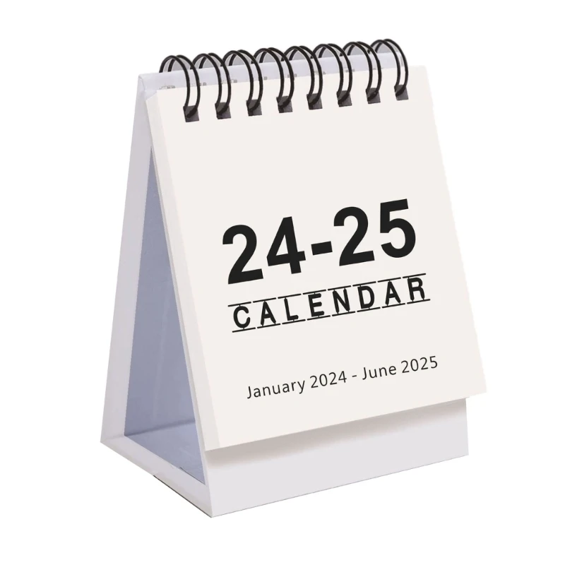 Large Monthly 2024 Mini Standing Desk Calendar for Office and Study Environment 2024/from Jan 2024 to Jun. 2025 Optional