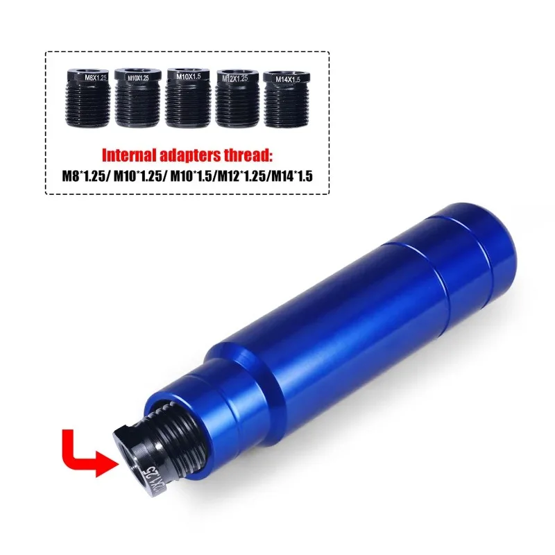 1/5PCS Adapter gałki zmiany biegów Konwerter żeński gwintowany aluminiowy adapter gałki zmiany biegów Części do tuningu samochodów Adapter uchwytu dla m8 m10 — zdjęcie 5