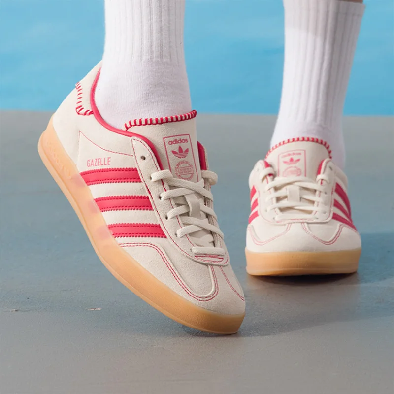 Adidas Clover Women's Shoes New Model GAZELLE Training Shoes for Fitness and Leisure JS1402