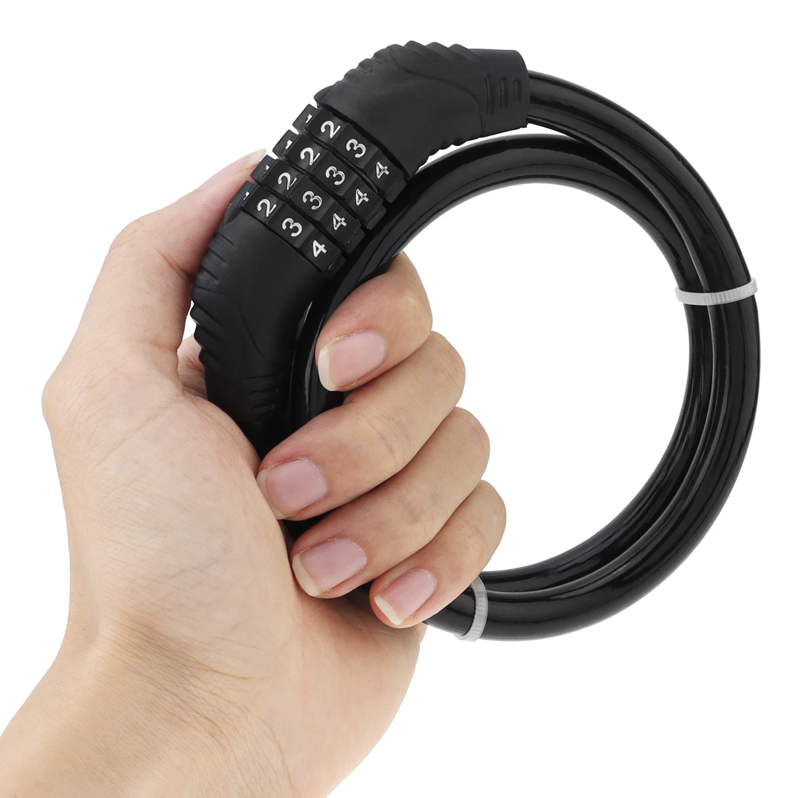 قفل الدراجة 4 أرقام الجمع كلمة المرور المحمولة المضادة للسرقة دراجة كابل قفل إعادة تعيين قفل دراجة نارية سكوتر قفل برمز #6