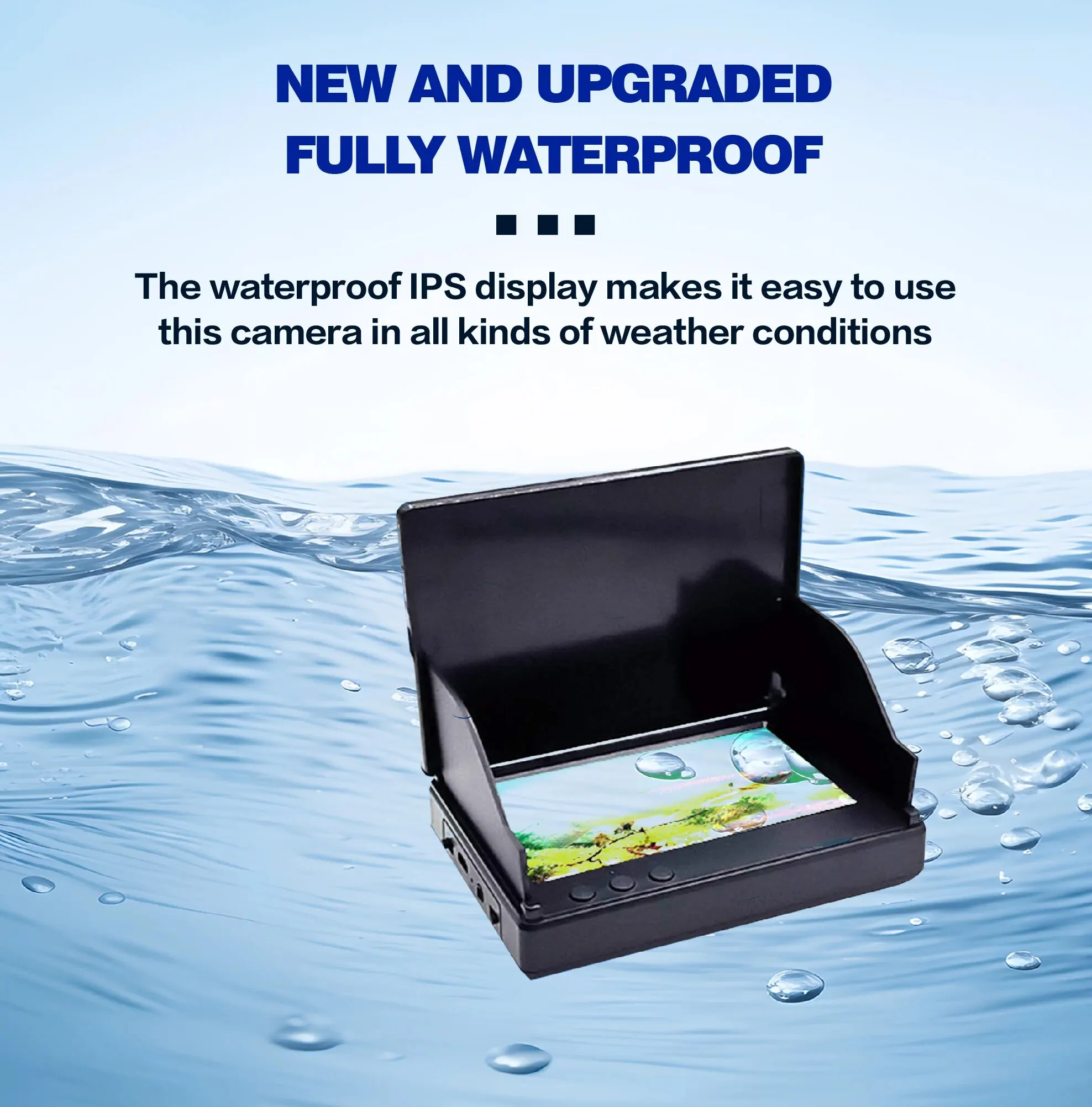 Portable Fish Depth Finder Water Handheld 1080P 4.3 Inch LCD Fish Finder Underwater 220° Fishing Camera With Night Vision