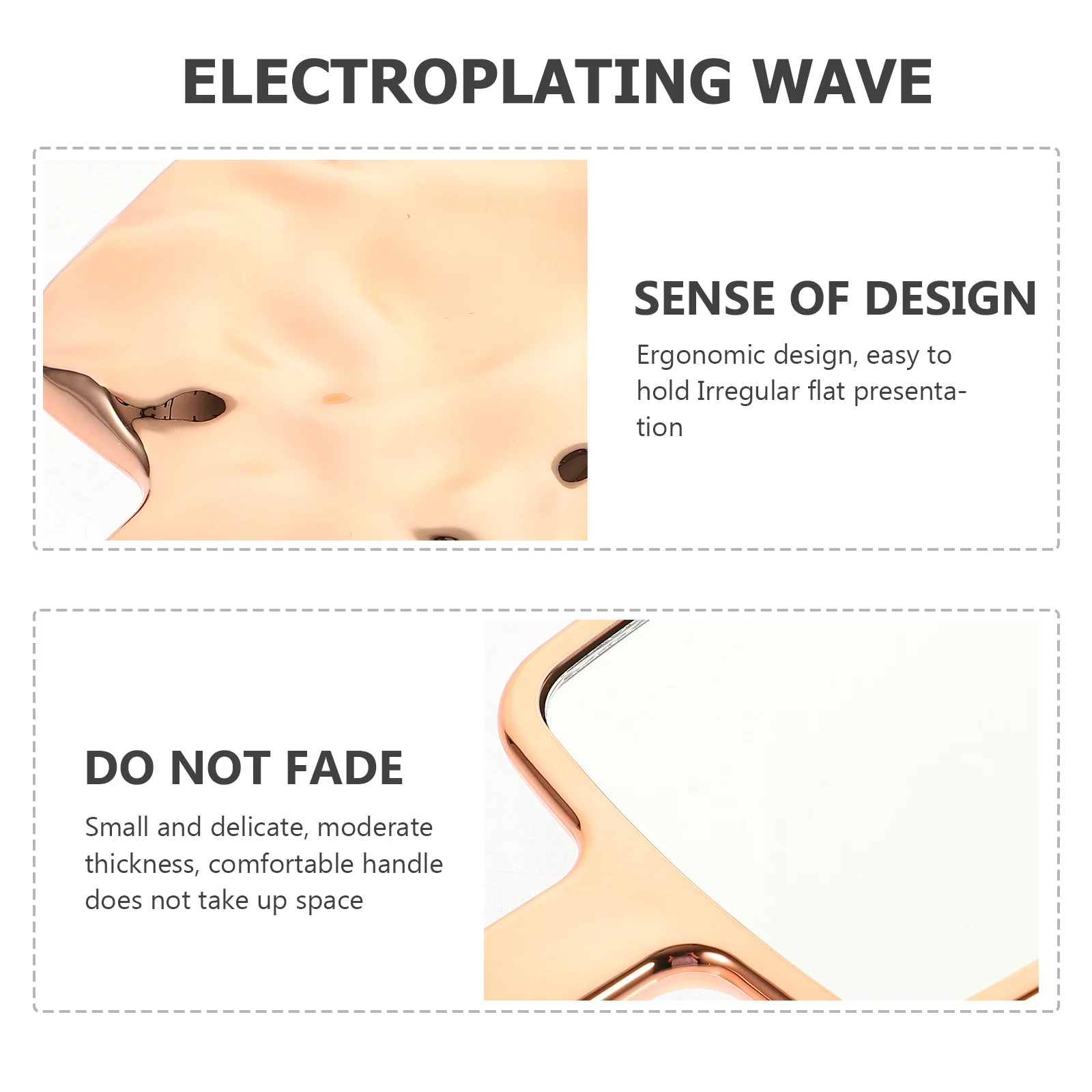 مرآة مكياج أنيقة ومدمجة ذات مظهر محمول للنساء والفتيات، مرآة سفر خفيفة الوزن، صغيرة محمولة باليد