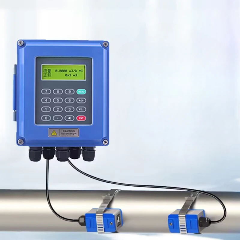 

Portable Ultrasonic Flowmeter Wall Mounted Fixed Heat Meter Handheld Pipe