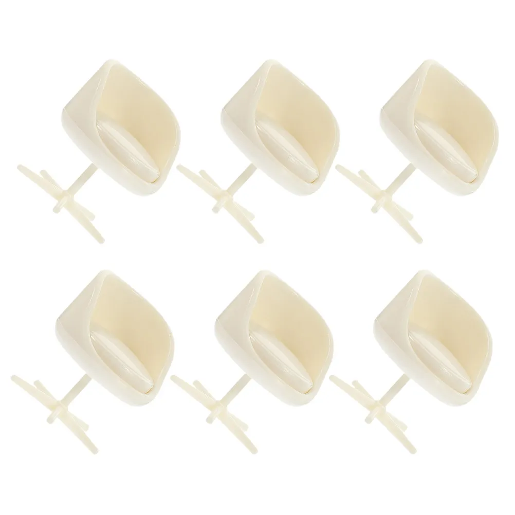 6Pcs Miniature Furniture Models 1:25 Scale Office Chairs for Dollhouse Decoration Durable Plastic Realistic Design Versatile