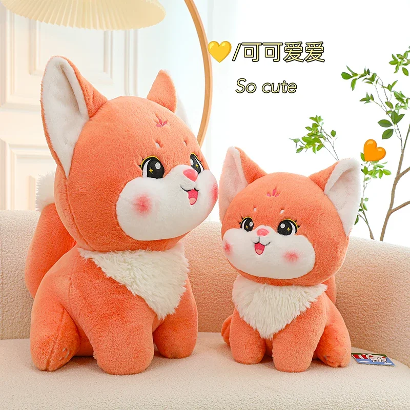 

Kawaii супер большая лиса кукла Сидящая осанка Сетка Красный Розовый Оранжевый плюшевая игрушка подушка маленькая кукла девочка Спальня украшение подарок на день рождения