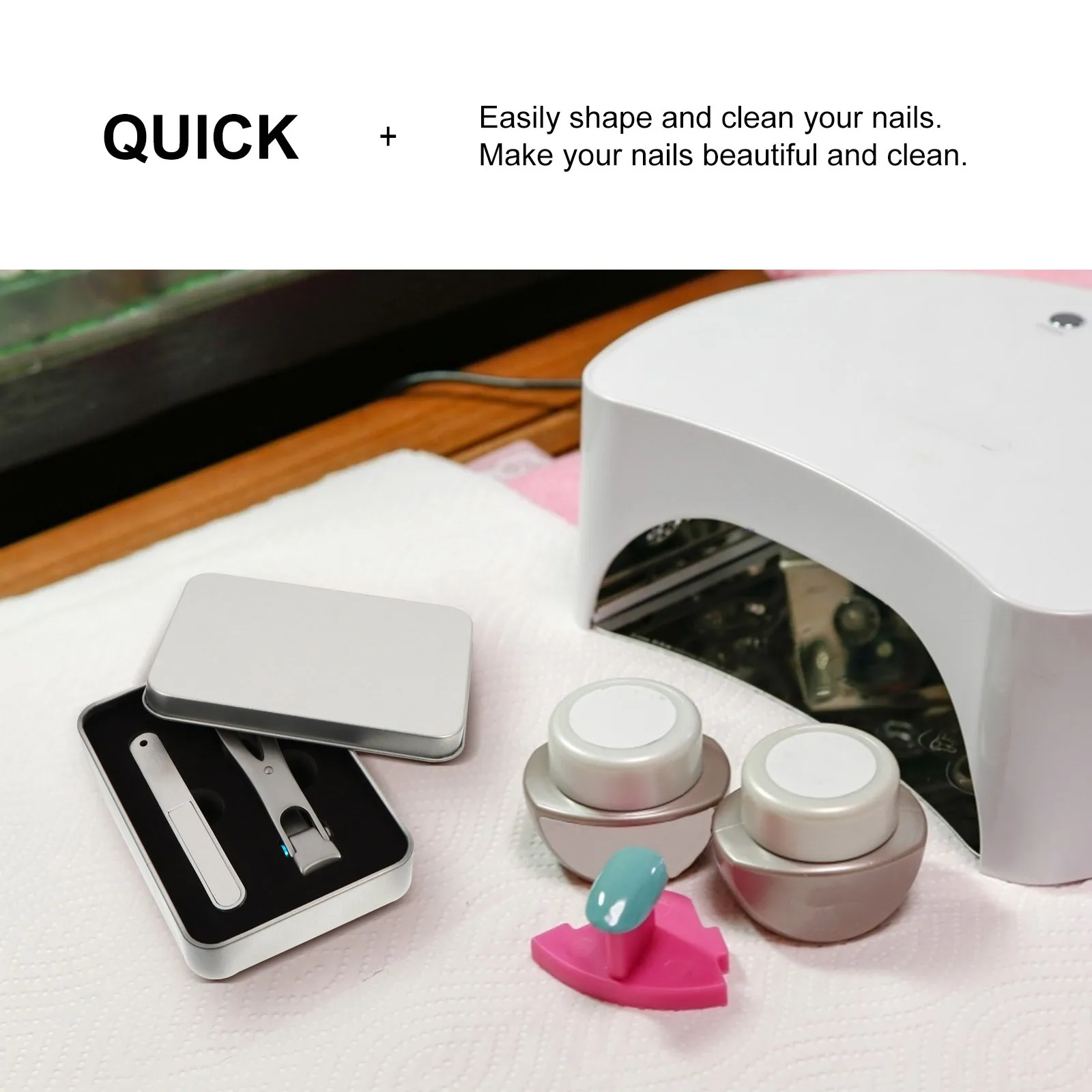 

2Pcs Professional Nail Trimmer Clipper Set Stainless Steel Easy Clean Smooth Nails Home Travel Pedicure Manicure Tool