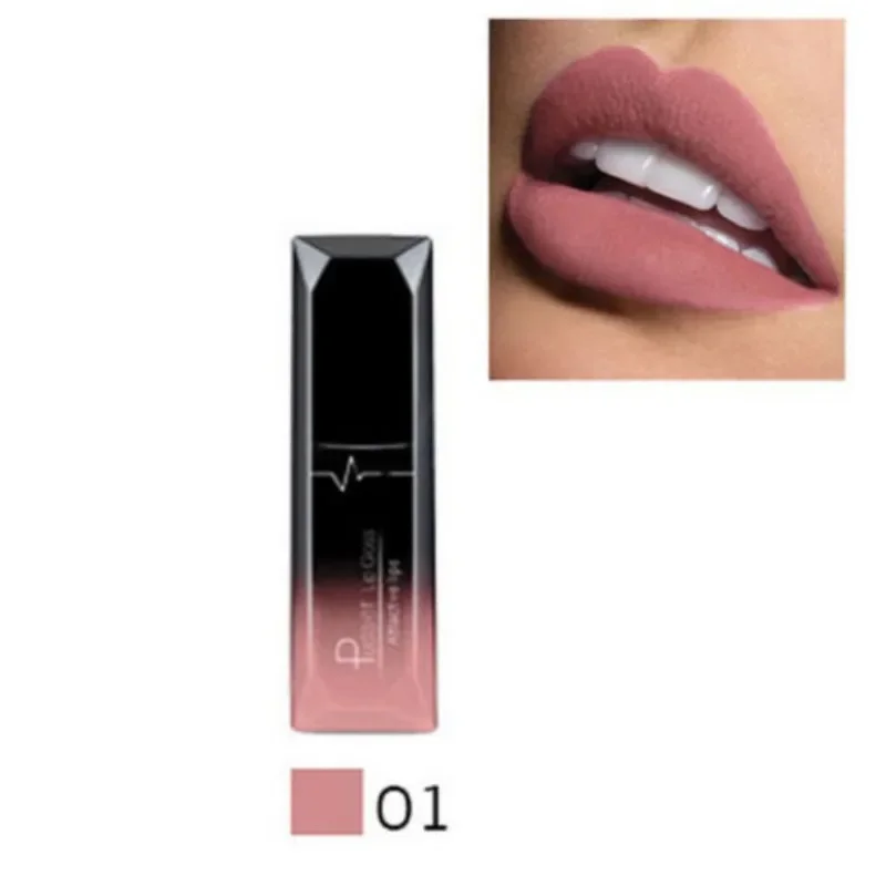 Rossetto liquido opaco impermeabile tazza antiaderente a lunga durata lucidalabbra Sexy rosso nudo viola rossetti metallici cosmetici per il trucco