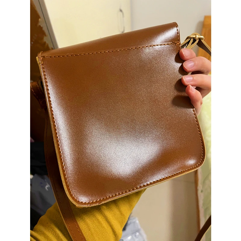 Women's Shoulder Bag Brand Designer Women's Pu Leather Straddle Bag Simple Girl's Purse Handbag 2022 New Style Messenger Bag