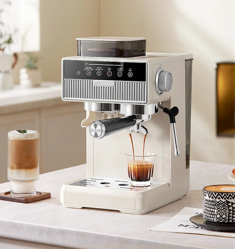 ماكينة صنع القهوة من فول إلى كوب بشعار مخصص رائجة البيع ماكينة صنع القهوة الإيطالية التجارية شبه الأوتوماتيكية بالكامل #2